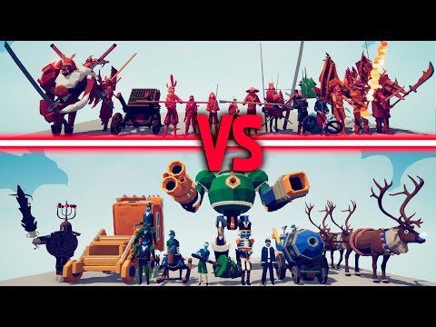 MEGA DYNASTY TEAM vs MEGA HOLIDAY | TABS - Totally Accurate Battle Simulator