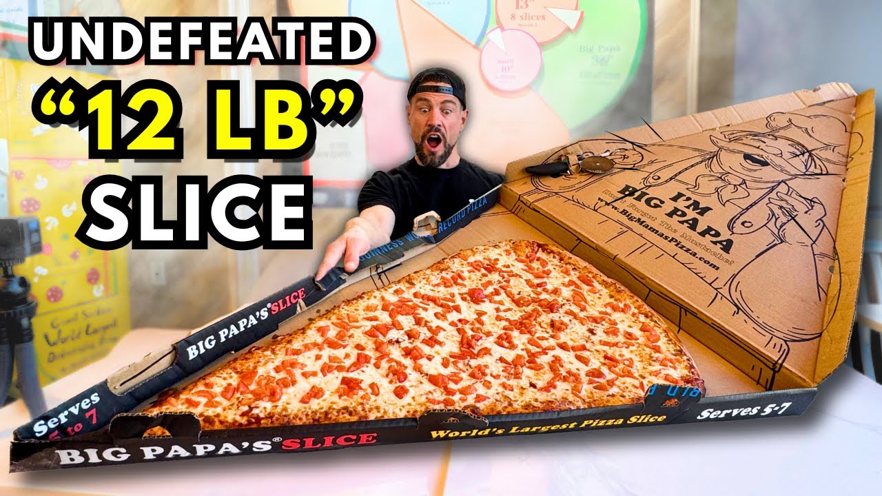 The UNDEFEATED 12-LB Big Mama & Papa’s Pizza Slice Challenge WIN $500 If I Finish in 5 Minutes!