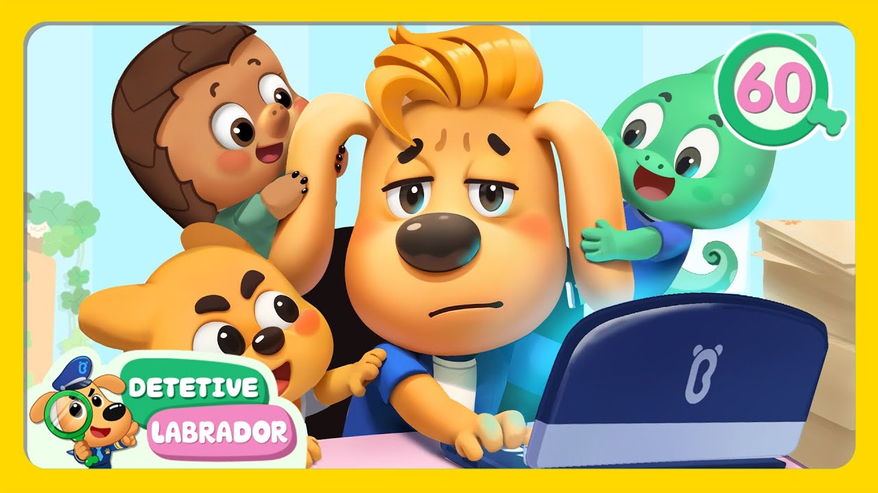 Brinque Comigo, Tio Labrador! 🥰 Historinha Engraçada do Detetive Labrador 🔍 1 Hora 🎬 Compilação