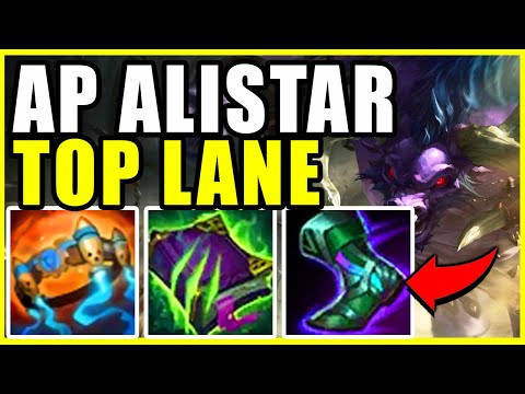 AP ALISTAR TOP IS THE 1v1 KING? FREE HEALING FROM PASSIVE AND LOTS OF CC- League of Legends