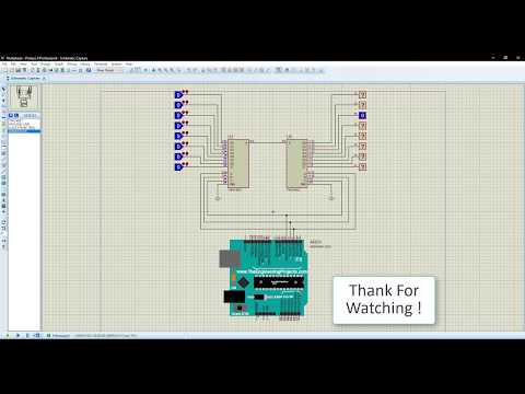 74HC4051 Multiplexer - Demultiplexer Proteus Simulation