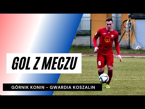 Gol z meczu Górnik Konin - Gwardia Koszalin (0:1)