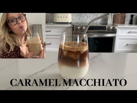 How to make a starbucks iced Caramel Macchiato at home