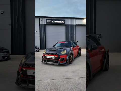 We fitted our carbon widebody kit to this F56 Mini track car, look at the difference! #mini #f56