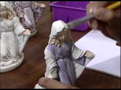 Mulher.com 26/11/2012 Célia Bonomi - Decoupage sobre gesso sagrada família 1/2