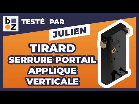 Serrure de portail bois - pose en applique verticale - pêne réglable TIRARD