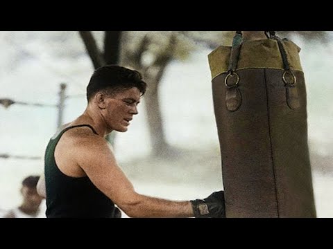 Gene Tunney Footage Compilation: Training, Sparring with Jim corbett for Georges Carpentier Color