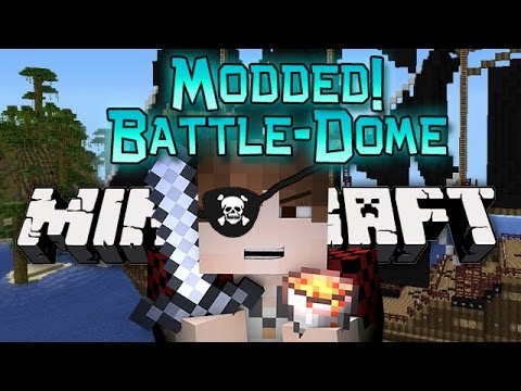 Minecraft: Modded BATTLE-DOME Part 2 w/Mitch - Pirate Ship Archimedes Mod! (Boats Mod)