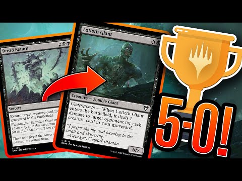 🏆 UNDEFEATED 🏆 Downshifts BREAK 1-Land Spy — Dread Return + Lotleth Giant | Pauper Commander Masters