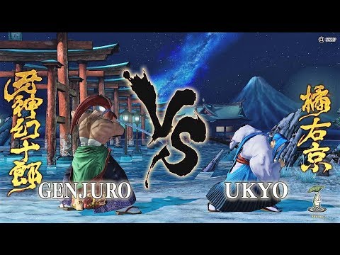 LEVEL 5 Genjuro Kibagami VS Ukyo Tachibana Samurai Shodown 2019 BATTLE TUTORIAL