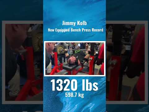 World Record Bench Press Equipped | Jimmy Kolb 1320 lbs #shorts