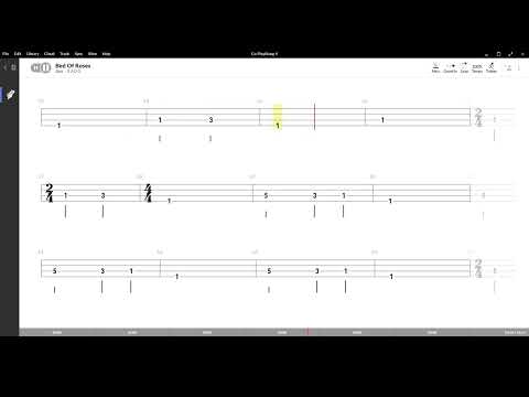 Bed of Roses ( Bon Jovi ) ,Tablatura e base Senza Basso - Backing bass track - NO BASS