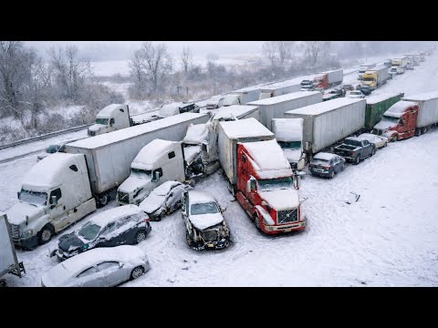 Drivers Had Seconds to React as Massive Blizzard Crash Shuts Down Interstate 90