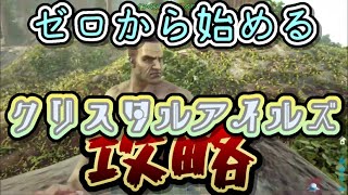 【ARK】0から始めるクリスタルアイルズ攻略！#1日目