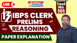 IBPS CLERK 2022 PRELIMS MOCK TEST NO-101 | REASONING PRACTICE SET WITH TRICKS AND SHORTCUTS