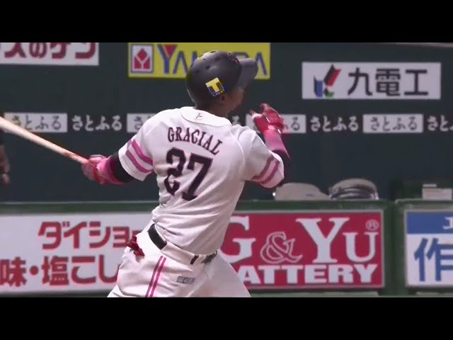 【8回裏】ホークス・グラシアル 左中間へのタイムリー2ベースヒットで待望の追加点!! 2020/8/29 H-F