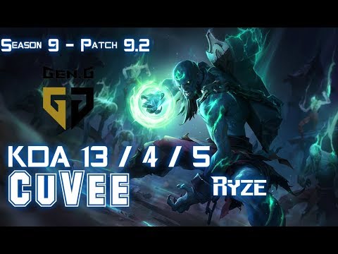Gen CuVee RYZE vs OLAF Top - Patch 9.2 KR Ranked