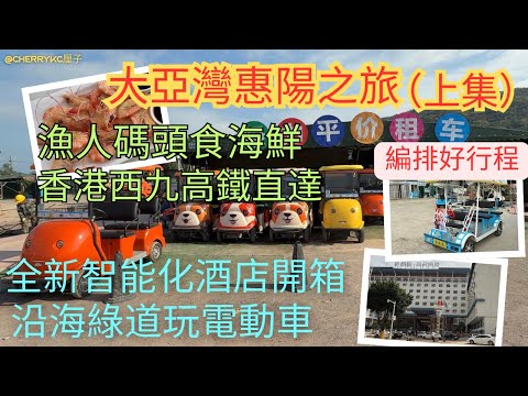 【惠州惠陽之旅上集】 大亞灣惠陽全新亞朵酒店開箱｜深圳近郊旅行｜距離深圳20分鐘車程｜漁人碼頭食海鮮|｜澳頭綠道玩電動車｜郊遊渡假好去處｜惠陽最旺大亞灣萬達廣場｜刴椒魚頭湖南菜｜#Cherrykc釐子
