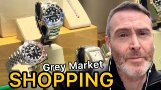 ENGLAND: GREY MARKET WATCH SHOPPING I FOUND BARGAINS, ROLEX, PATEK &amp; OMEGA WATCHES ALL BELOW RETAIL!