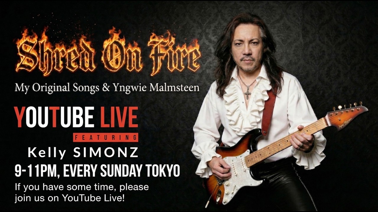 Shred on Fire🎸🔥 My original songs and Yngwie Malmsteen on Youtube Live!!