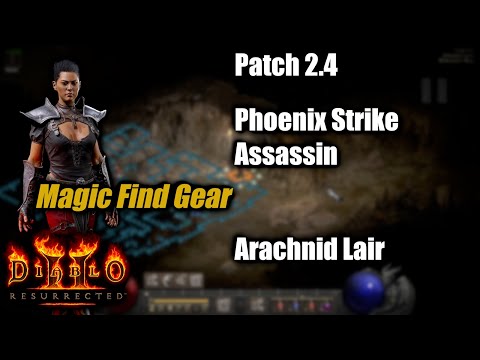 Arachnid Lair Magic Find Martial Arts Phoenix Strike Assassin - PTR 2.4 Diablo 2 Resurrected