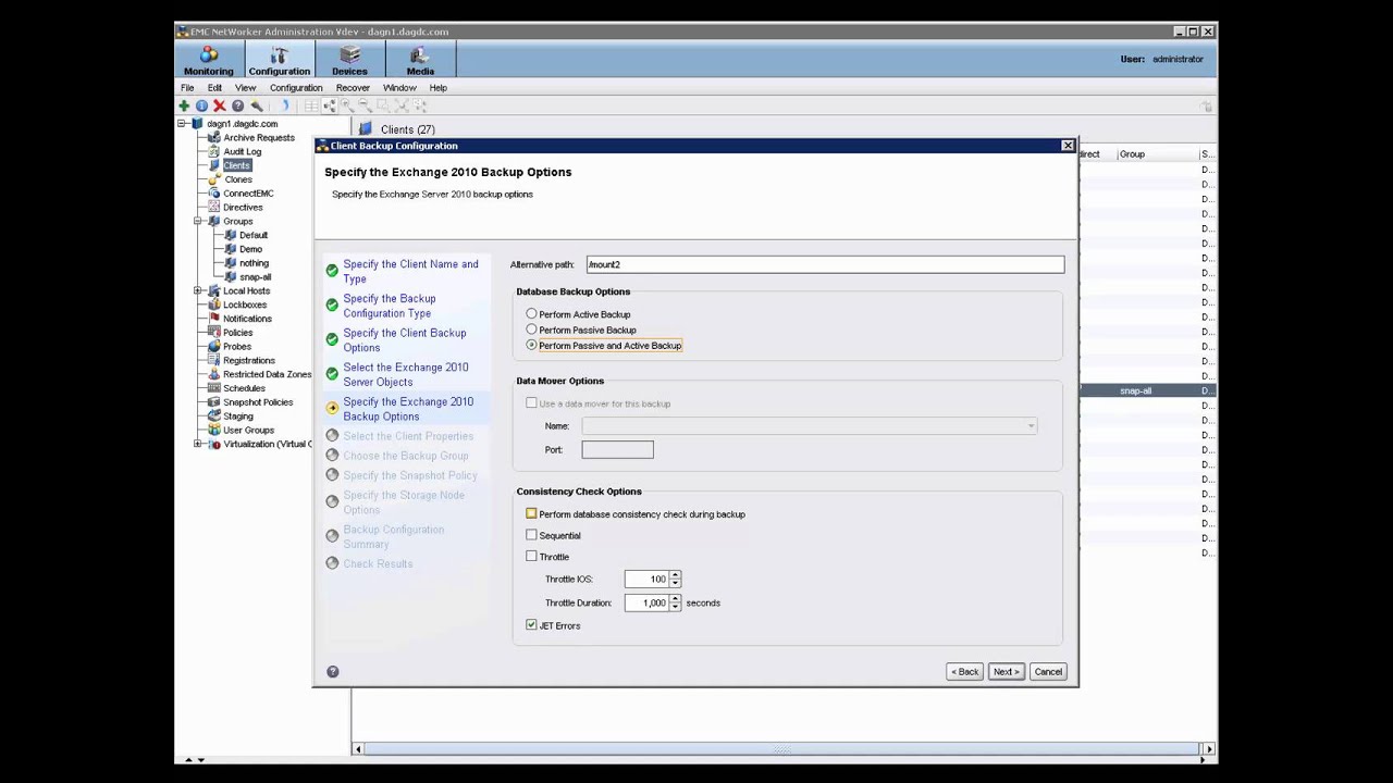 NetWorker Module for Microsoft 2.4 Exchange Client Configuration