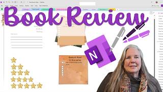 Book Review Page Tutorial in OneNote Digital Book Journal
