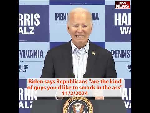 Biden: Republicans=guys you'd like to smack in ass; Kamala flustered when interrupted by protesters