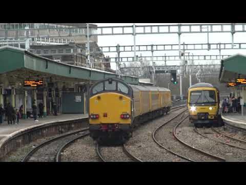 Ex-DRS 37607 on Network Rail Test Train - Newport (South Wales) - 03/01/19