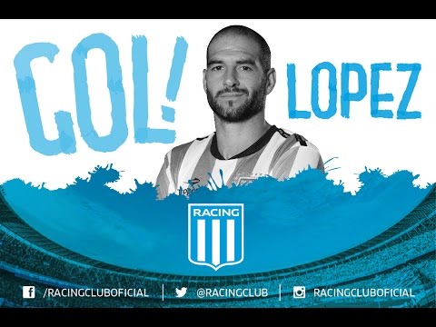 Gol de López  Atl  Rafaela 1   Racing 2  Fecha 8  Primera División 2016