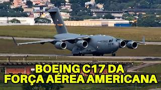 FORÇA AÉREA AMERICANA ENVIA NOVAMENTE BOEING C17 AO BRASIL EM VISITA MISTERIOSA EM GUARULHOS