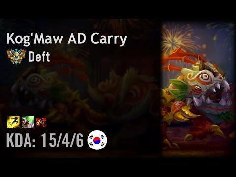 Kog'Maw AD Carry vs Lucian - Deft - KR Challenger Path 6.4