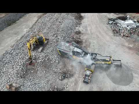IMPACTOR - Keestrack R3h crushing 400mm demolition concrete to 22.4mm