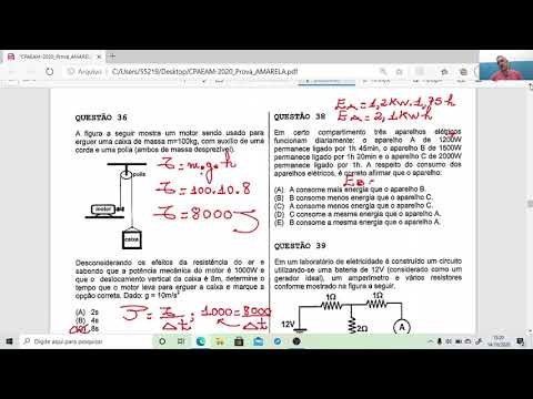 RESOLUÇÃO DA PROVA DE FÍSICA - EAM-2020