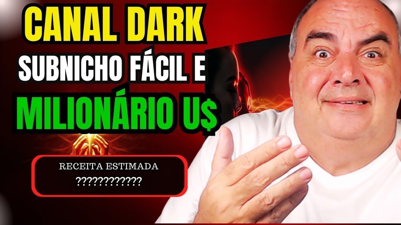 SUBNICHO de Canal Dark muito FÁCIL  e RÁPIDO de criar ficando MILIONÁRIO NO YOUTUBE!!!