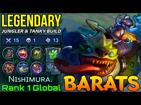 NonStop Legendary Barats Tanky Jungler Build! - Top 1 Global Barats by Nɪsʜɪᴍᴜʀᴀ.  - Mobile Legends