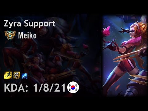 Zyra Support vs Thresh - Meiko - KR Challenger Patch 6.21