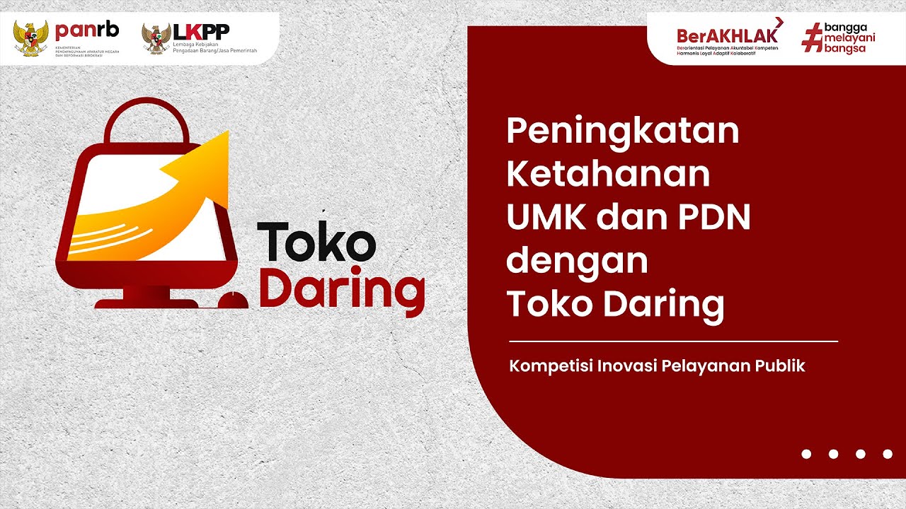 Peningkatan Ketahanan UMK dan PDN dengan Toko Daring