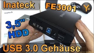 Inateck FE3001 / USB 3.0 Festplatten Gehäuse für 3,5" und 2,5" S-ATA Festplatte / Externes HDD Case