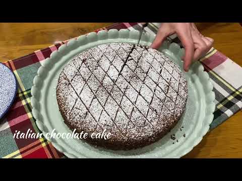 Chocolate cake (Italian flourless cake Caprese) 