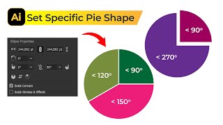 How to make Pie Shape Specific Angle | Adobe Illustrator Tutorials