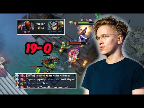Topson Unstoppable Anti-Mage Midlane Performance IMBA RIGHT CLICK BUILD vs ILTW Slark Dota 2