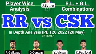 RR vs CSK Dream11 Team | RR vs CSK Dream11 IPL T20 20 May | RR vs CSK Dream11 Today Match Prediction