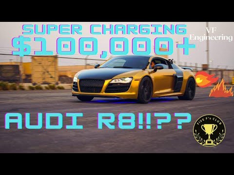 Supercharging a $100,000+ Gold Audi R8 V10 5.2 at VF Engineering!?!? or just a tune!