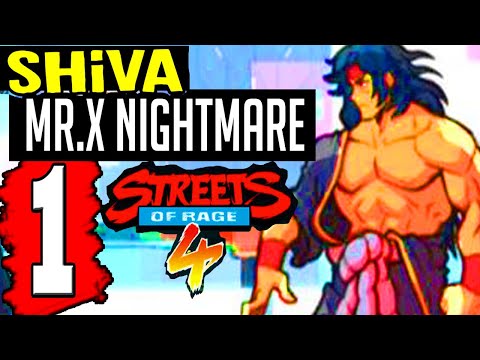Streets Of Rage 4 - Mr. X Nightmare SHIVA Walkthrough Part 1 Survival Mode SOR4 DLC Siva Gameplay