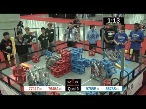 2015 VRC Sci Q9 - 7701Z 7648A vs 9785B 5678S - 51 to 35 - VEX Worlds 2015 - Science Division
