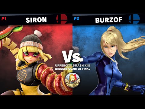 UpperCity Smash XIII - Siron (MinMin) vs Burzof (ZeroSuit Samus,Pyra&Mythra) - Winners Quarter-Final
