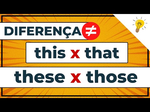 Os PRONOMES DEMONSTRATIVOS em INGLÊS: This That These Those