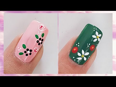 2mints Easy Nail Art designs For Beginners 2024 / Diseños de uñas Cortas ♥️