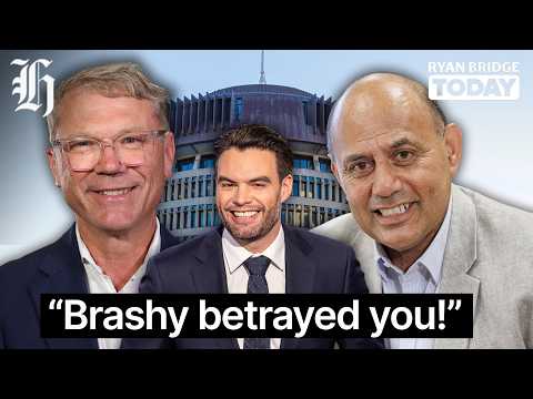 Thumbnail for 'Brashy betrayed you!': Paul Goldsmith reacts to Don Brash's support for Seymour | Ryan Bridge TODAY